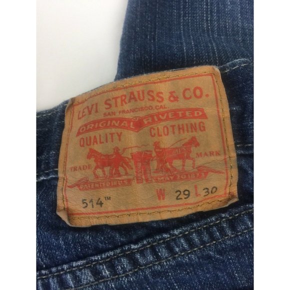 Levi's Mens's 514 Straight Fit Denim Jeans 29x30 Distressed Med Wash - Picture 9 of 9